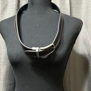 Black & Brown Reversible Belt Genuine Leather. Size LM (8-12) Kids.